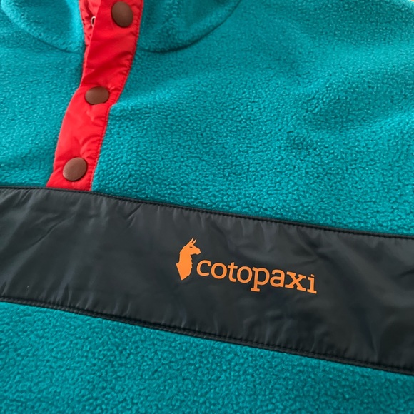 Turquoise and Orange Cotopaxi Fleece sweater size - L - Picture 3 of 4
